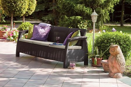 Keter Sofa Ogrodowa Greek Love Seat Max Brązowy - zdjęcie 2