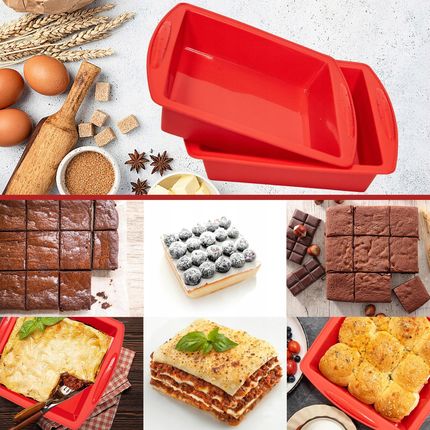 Mlying Silikonowa Forma Do Brownie 20x20cm Zestaw 2szt. - zdjęcie 2