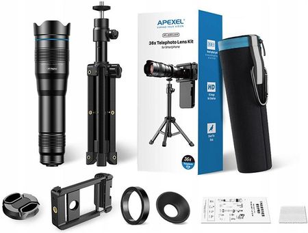 Apexel Teleskop Do Telefonu Obiektyw Teleskopowy Zoom 36X Statyw Etui (APLD10) - zdjęcie 6