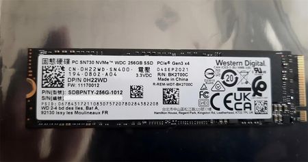 Dell SSDR 256 S3 80S3 HYNIX SC401 (0WX4N) - zdjęcie 2