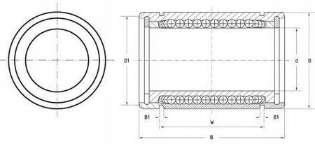 Mtm Łożyska liniowe 30mm LM30UU LM30 Uu LM30UU (LM30UUX1MTM) - zdjęcie 3