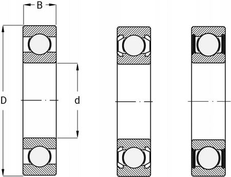 Mtm Łożysko kulkowe nierdzewne SS6800 Rs 2RS 10x19x5mm SS61800 2RS 6800 (6800RS_SSX1) - zdjęcie 2