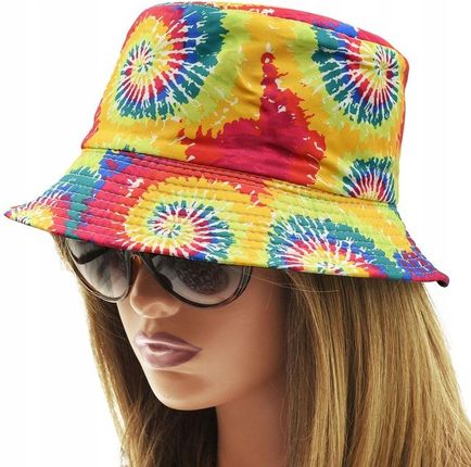 Letni KAPELUSZ wędkarski rybacki bucket hat DWUSTRONNY kolorowy - zdjęcie 2
