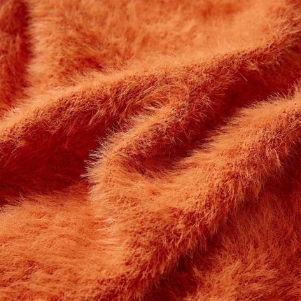 Sweter dziecięcy z dzianiny, palony pomarańcz, 128 - zdjęcie 2