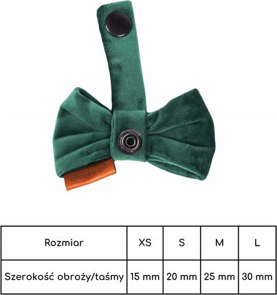 Mucha dla psa kota Mocowana do obroży 20 mm S zielona kokarda 1761461056 - zdjęcie 4
