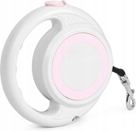 Smycz dla Psa Automatyczna z Blokadą Taśma Biała 4,2 m 1774503688 - zdjęcie 5