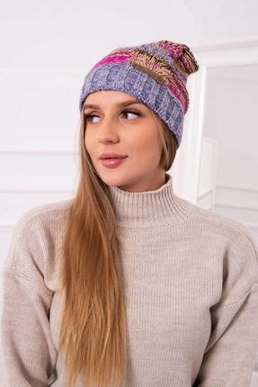 Czapka z polarem Monika K256 fuksja+fioletowy - zdjęcie 2