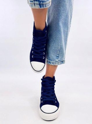 Ażurowe trampki za kostkę MOUSSE NAVY 36 - zdjęcie 2