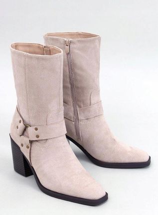 Botki zamszowe kowbojki HARDIN BEIGE 39 - zdjęcie 2