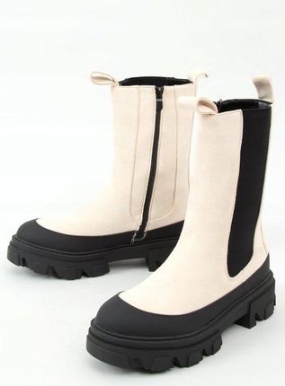 Botki sztyblety wysokie TELMA BEIGE 40 - zdjęcie 2