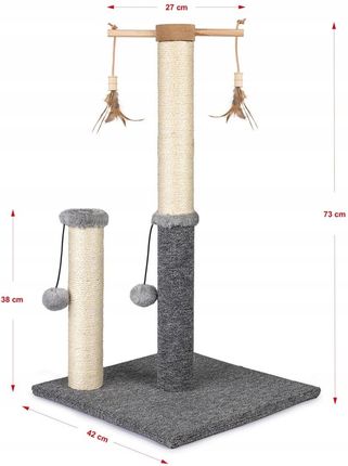 Drapak dla kota 73 cm CT14 1757795276 - zdjęcie 2