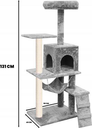 Drapak dla kota legowisko domek 131x40x50 1773363591 - zdjęcie 5