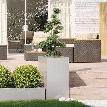 vidaXL Doniczka 40X80X80cm Stal Nierdzewna 860777 - zdjęcie 2