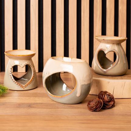 Altom Kominek Zapachowy Porcelanowy 13,5X8X10,5Cm Szary (1701001272) - zdjęcie 3
