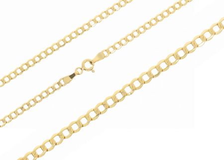 Intergold Złoty łańcuszek pusty pancerka Próby 585 55 cm - zdjęcie 3