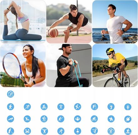 Smartwatch Zegarek Sportowy Czarny Czujnik Tętna Pulsometr Bluetooth Black - zdjęcie 5