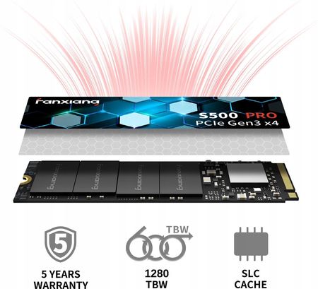 Fanxiang S500Pro 2 TB Nvme M.2 2280 Pcie (M2SSD2TBS500PRO) - zdjęcie 3