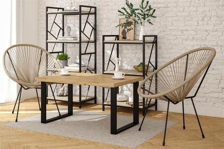 Furnitex Regał R2 3P Fx Dąb Sonoma Czarny (R23Pfxdąbcza) - zdjęcie 4