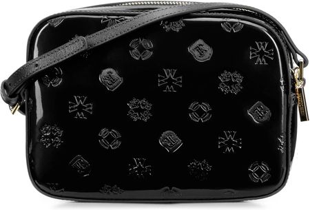 Damska crossbody ze skóry lakierowanej czarna - zdjęcie 2