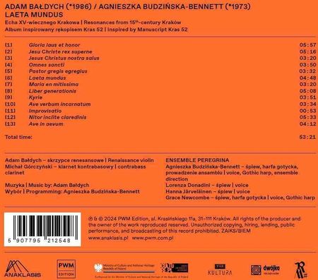 Adam Bałdych - Laeta Mundus (CD) - zdjęcie 2