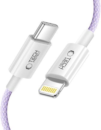 Tech-Protect Ultraboost Lite Lightning Kabel Pd27W/3A 100cm Mauve - zdjęcie 4