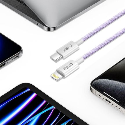 Tech-Protect Ultraboost Lite Lightning Kabel Pd27W/3A 200cm Mauve - zdjęcie 6