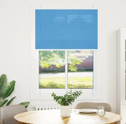 vidaXL Roleta Plisowana Niebieska 100X100Cm Szerokość Tkaniny 99,4Cm (4015177) - zdjęcie 3