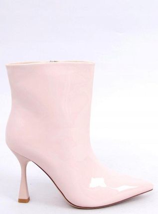 Botki lakierowane na szpilce SYLVIA BEIGE 40 - zdjęcie 2