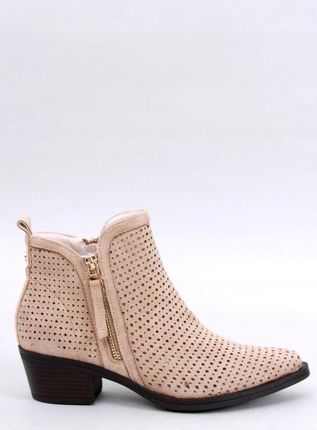 Botki ażurowe kowbojki VIZZI BEIGE 40 - zdjęcie 4
