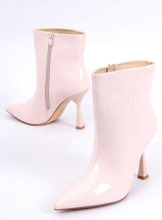 Botki lakierowane na szpilce SYLVIA BEIGE 38 - zdjęcie 3