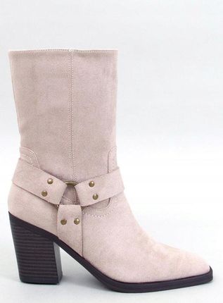Botki zamszowe kowbojki HARDIN BEIGE 41 - zdjęcie 4