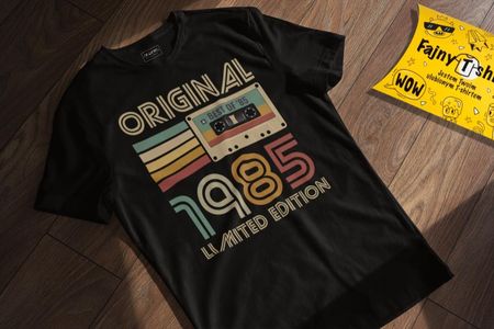 Koszulka damska na 40 urodziny rocznik 1985 kaseta L+ opakowanie - zdjęcie 5