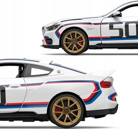 Duży samochód zdalnie sterowany Bmw 3 Csl Auto Rc Rastar na pilota Led 1775536640 - zdjęcie 6