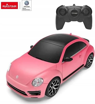 Samochód Zdalnie Sterowany Volkswagen Beetle Auto Rc Rastar Różowe Na Pilot 1735800047 - zdjęcie 3
