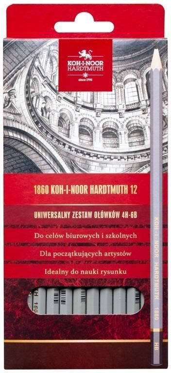 Zdjęcie Zestaw ołówkówi grafitowych 1860 12szt - Wolbrom