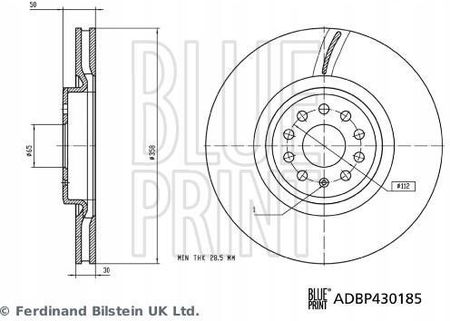 Tarcza Hamulcowa Blue Print Adbp430185 - zdjęcie 2