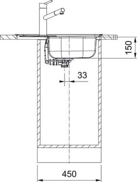 Franke Spark SKL 611-62/44 Stal szlachetna len 101.0712.228 - zdjęcie 2