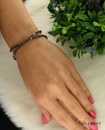 Bransoletka damska Swarovski brązowe kryształy Coeur De Lion - zdjęcie 2