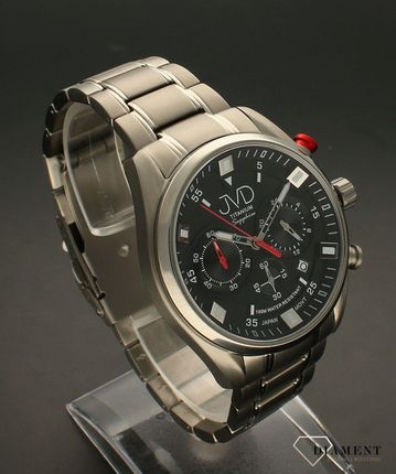 Zegarek męski JVD tytanowy na bransolecie Chronograf JE2005.1 - zdjęcie 5