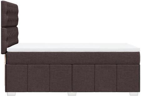 vidaXL Łóżko Kontynentalne Z Materacem Brązowe Tkanina 90X200Cm (3291561) - zdjęcie 2