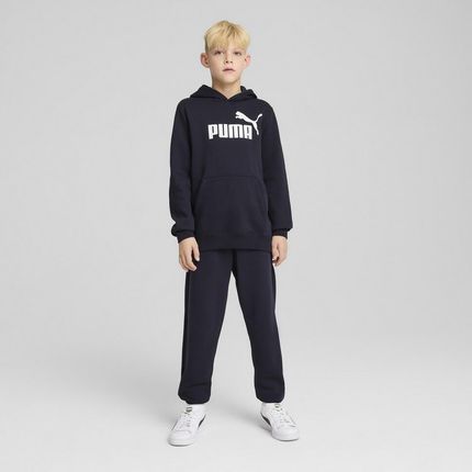 Puma Młodzieżowe Spodnie Dresowe Ess Z Logo No. 1 New Navy Blue - zdjęcie 2