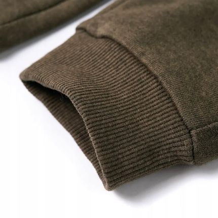 Dziecięce spodnie dresowe, melanż khaki, 128 - zdjęcie 2
