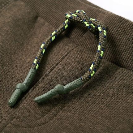 Dziecięce spodnie dresowe, melanż khaki, 128 - zdjęcie 4