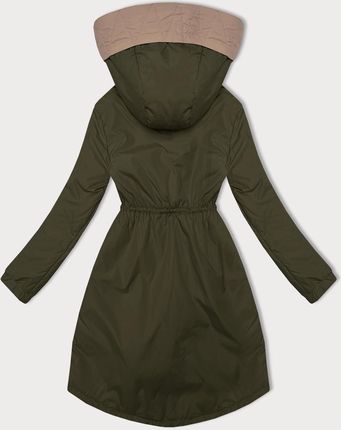 Kurtka damska ze ściągaczem w talii S'West khaki (B8352-11) - zdjęcie 2