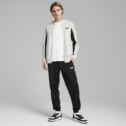 Męski dres inspirowany koszykówką z poliestru PUMA Glacial Gray - zdjęcie 2