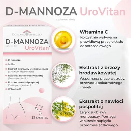 D-MANNOZA UroVitan 12 saszetek - zdjęcie 3