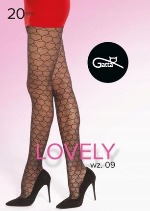 GATTA LOVELY wz.09 Rajstopy 20 DEN Nero / 4-L - zdjęcie 3