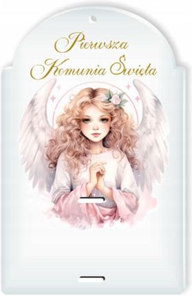 Bon Karnet na banknot Komunia Święta aniołek Dziewczynka Akryl pastel 1777109789 - zdjęcie 4
