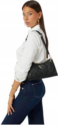 Guess Torebka Damska Cresidia Top Zip Czarna - zdjęcie 5