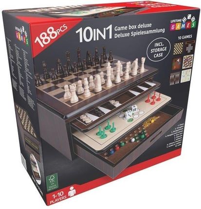 Lifetime Games Zestaw gier z drewna 10w1 chińczyk szachy warcaby 266817 - zdjęcie 5